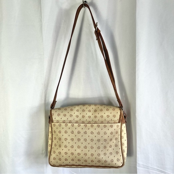 POLLINI LEATHER BROWN TAN BAG VINTAGE CROSSBODY BAG MEDIUM  BAG - Picture 6 of 16